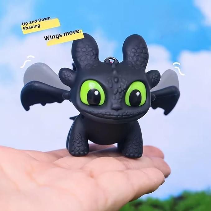 Night Fury Dragon Keychain with Sound and Light