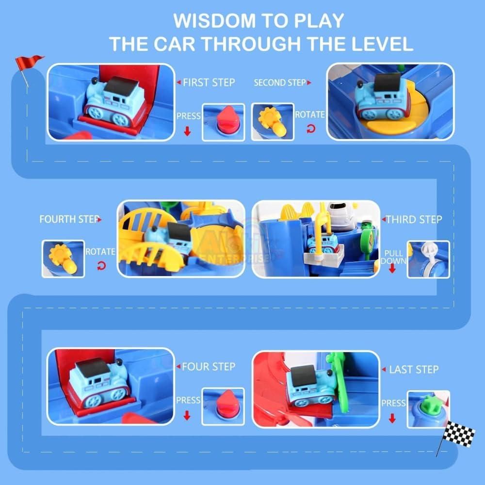 Race Track Educational Parking Crane Toys Airplane Truck Playset